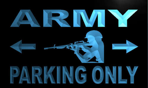Army Parking Only Neon Light Sign